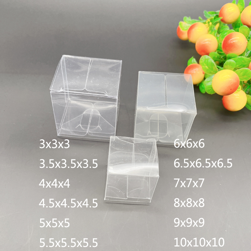 Event Party Box - 100 adet 3-10cm kare plastik hediye
