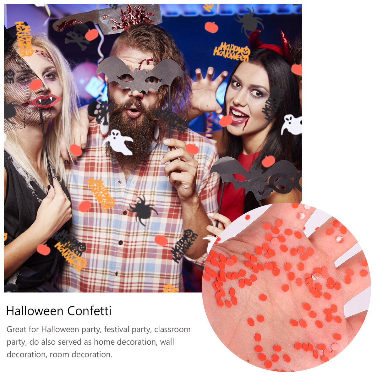 Papercraft Supply Confetti - 78g Karışık Cadılar Bayramı Partisi Kağıt