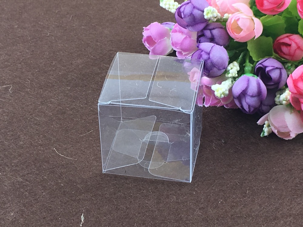 Event Party Box - 50 adet 9*9*9 cm şeffaf plastik