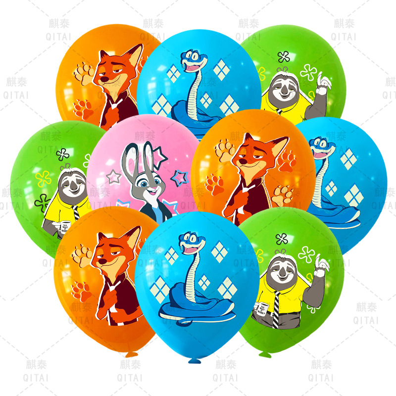 Supply Event - Yeni Zootopia Balonlar Vahşi Hayvan Lateks
