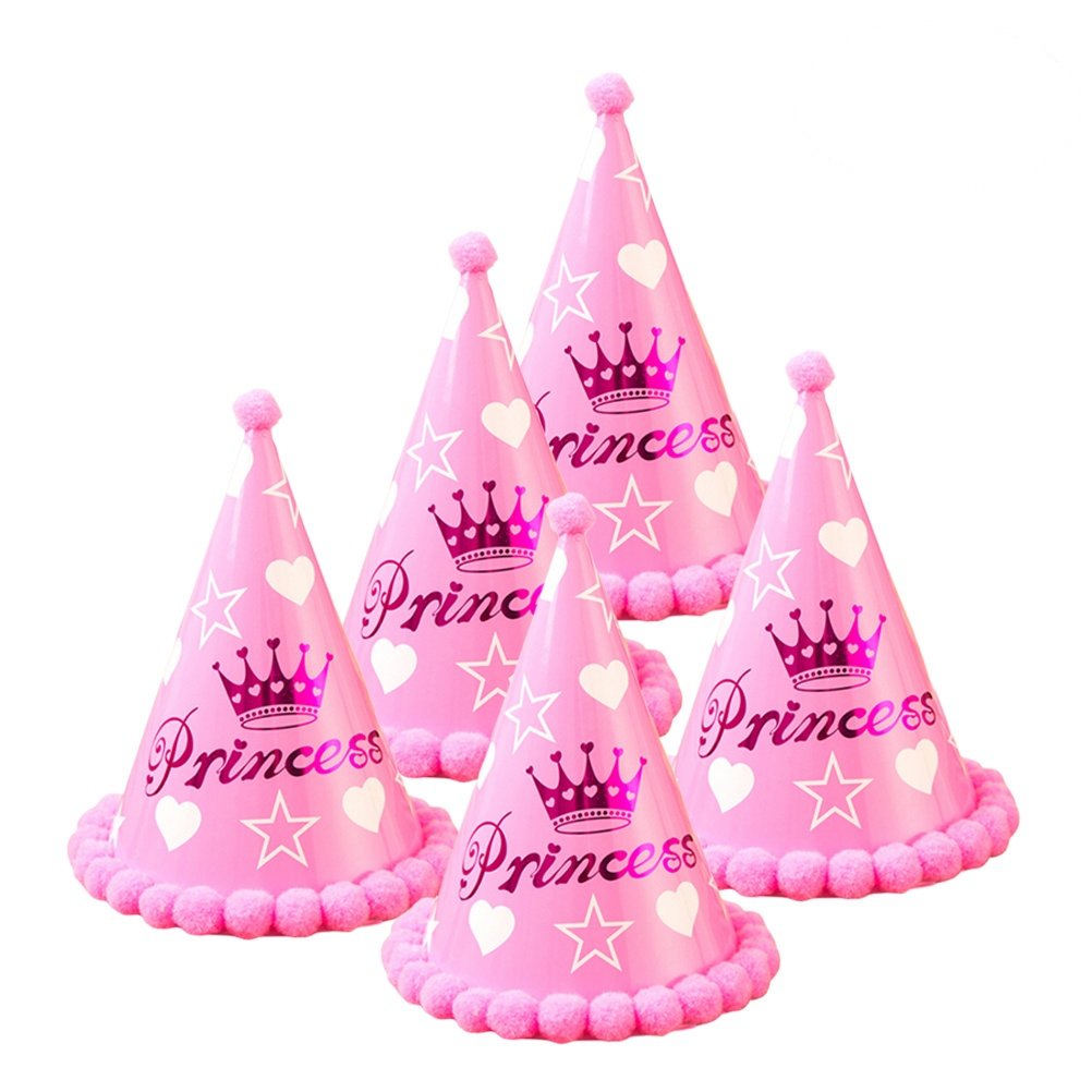 Party Hat Cone - 12 adet doğum günü partisi şapkaları