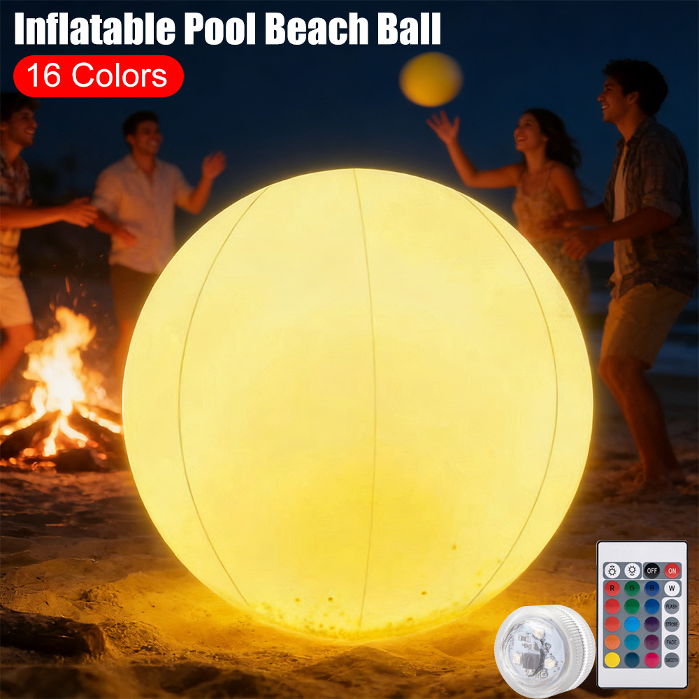 Led Balloon Light - Şişme Havuz Plaj Topu Aydınlık LED