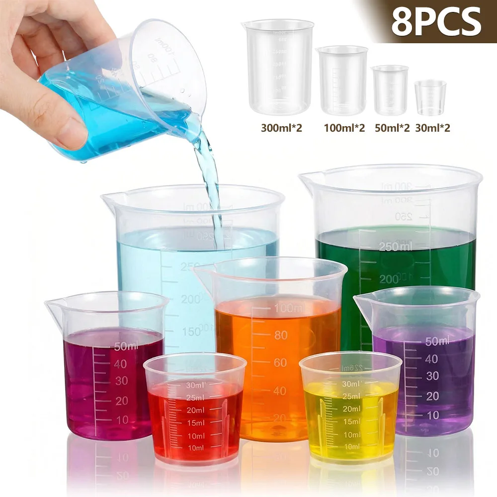 8 adet plastik ölçüm kabı seti - Plastic Cup 50Pcs incelemesi ve fiyatı
