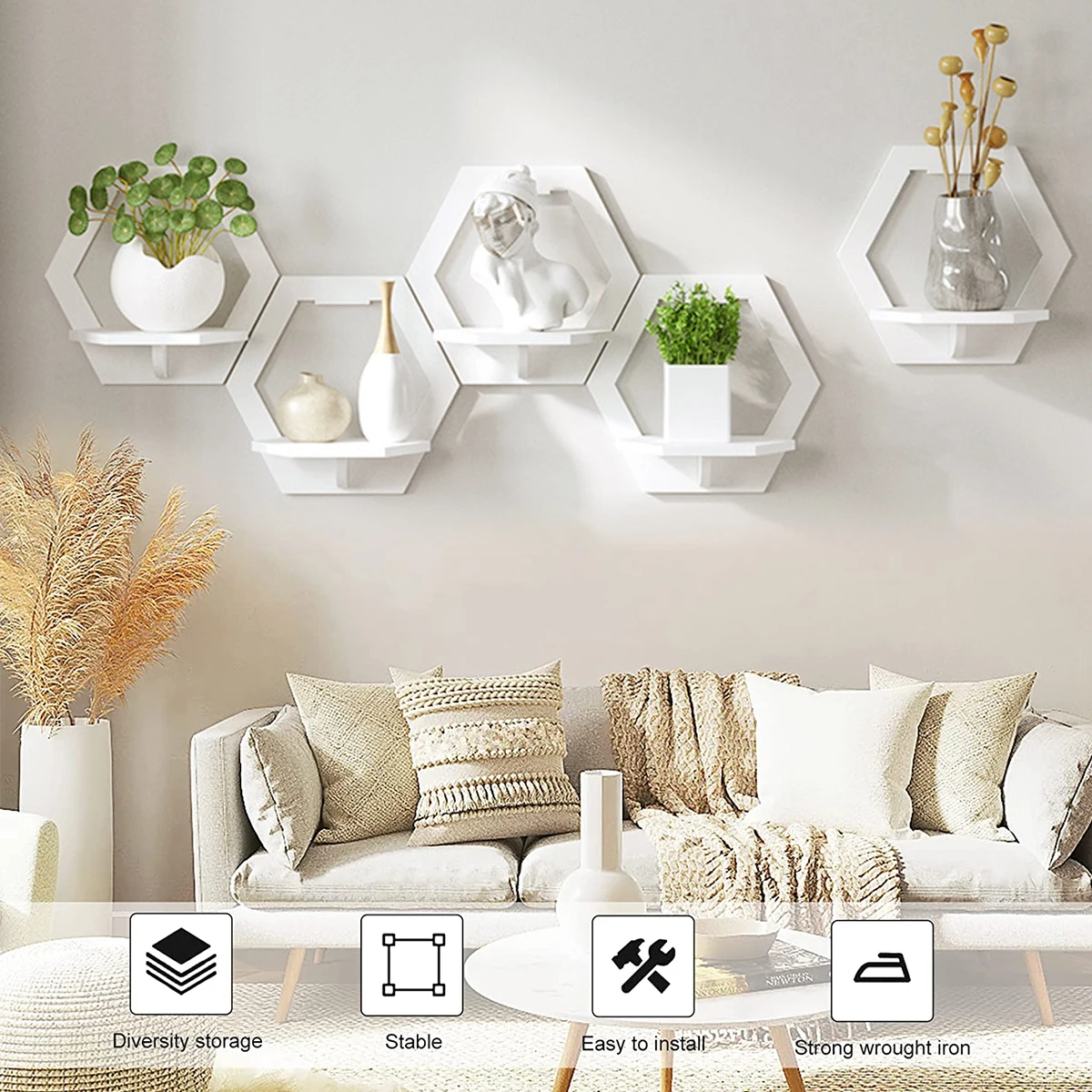 3 adet Altıgen duvar rafı Yumr - Flower Wall Panel incelemesi ve fiyatı