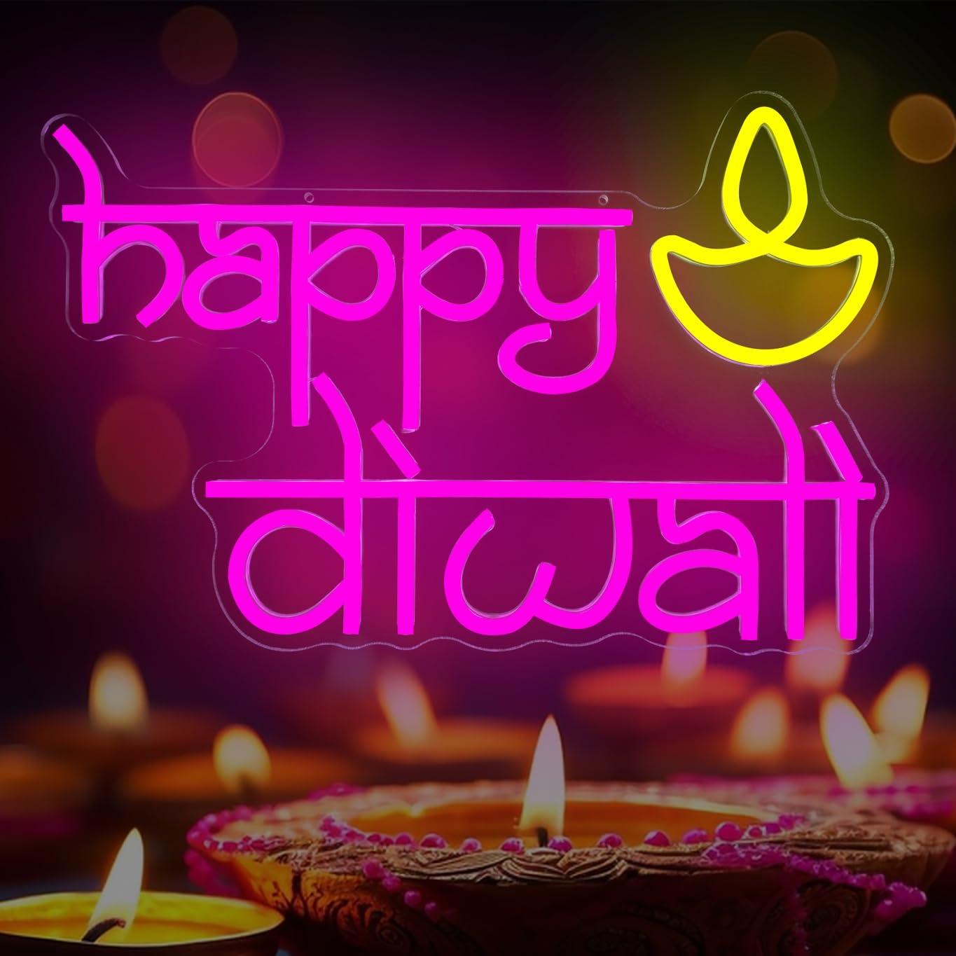 Mutlu Diwali Neon Tabelası USB - Neon Sign Party incelemesi ve fiyatı