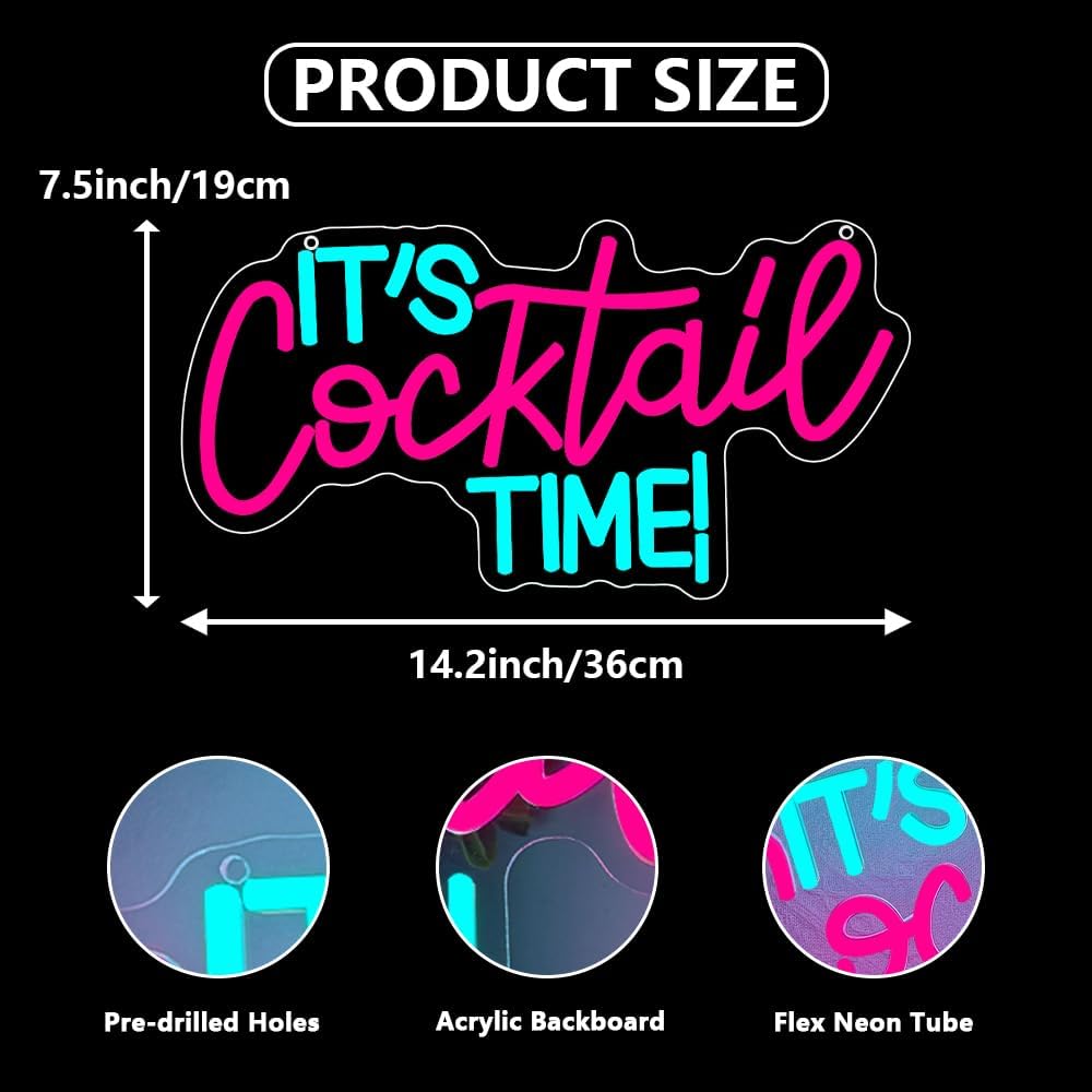 Kokteyller Neon Tabela USB ile - Neon Sign Party incelemesi ve fiyatı