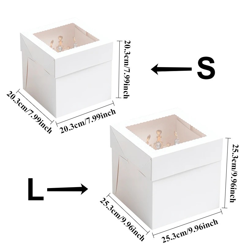 5/10 adet beyaz kare kek kutul - Event Party Box incelemesi ve fiyatı