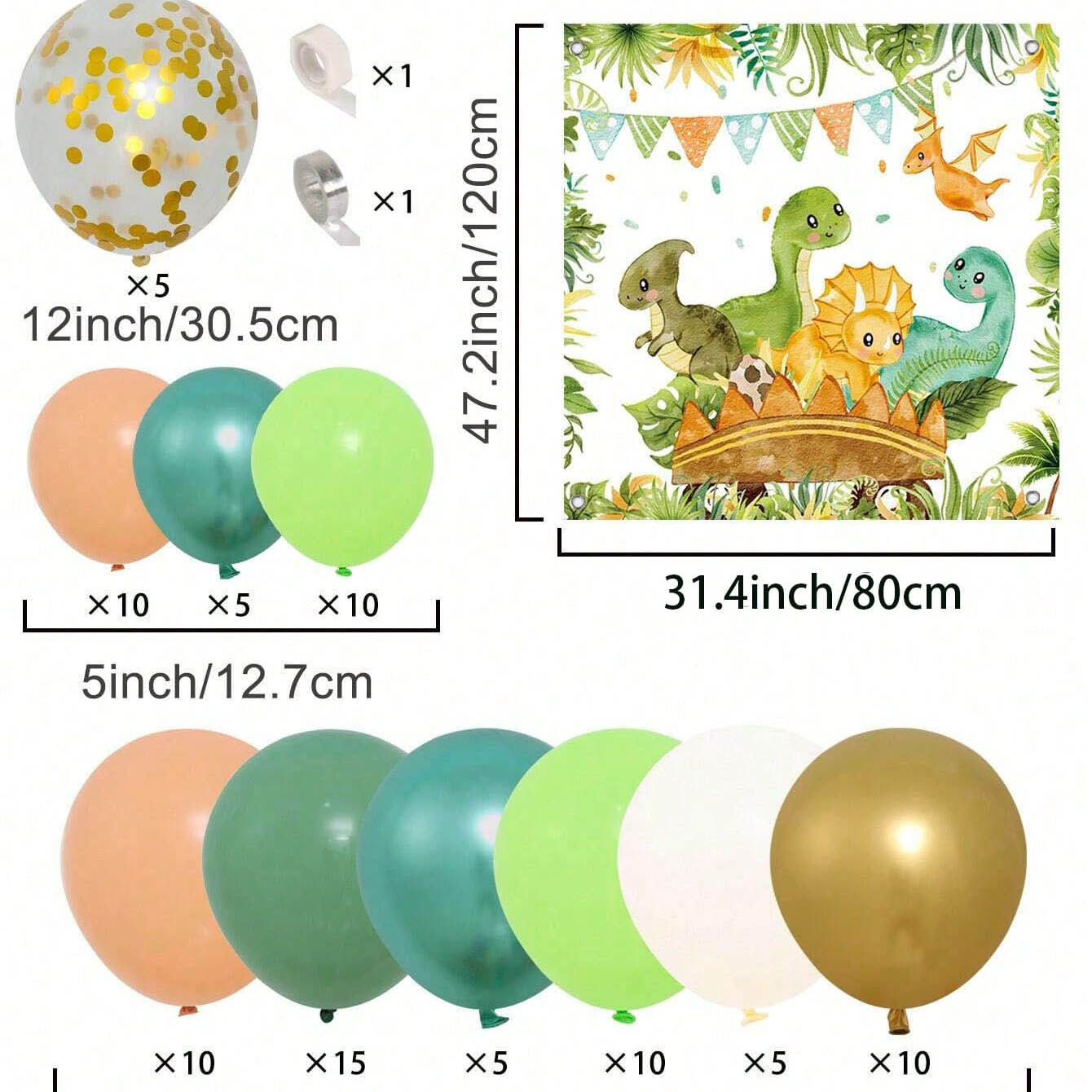 Çocuk Doğum Günü Dino Temalı P - Balloon Arch Kit incelemesi ve fiyatı