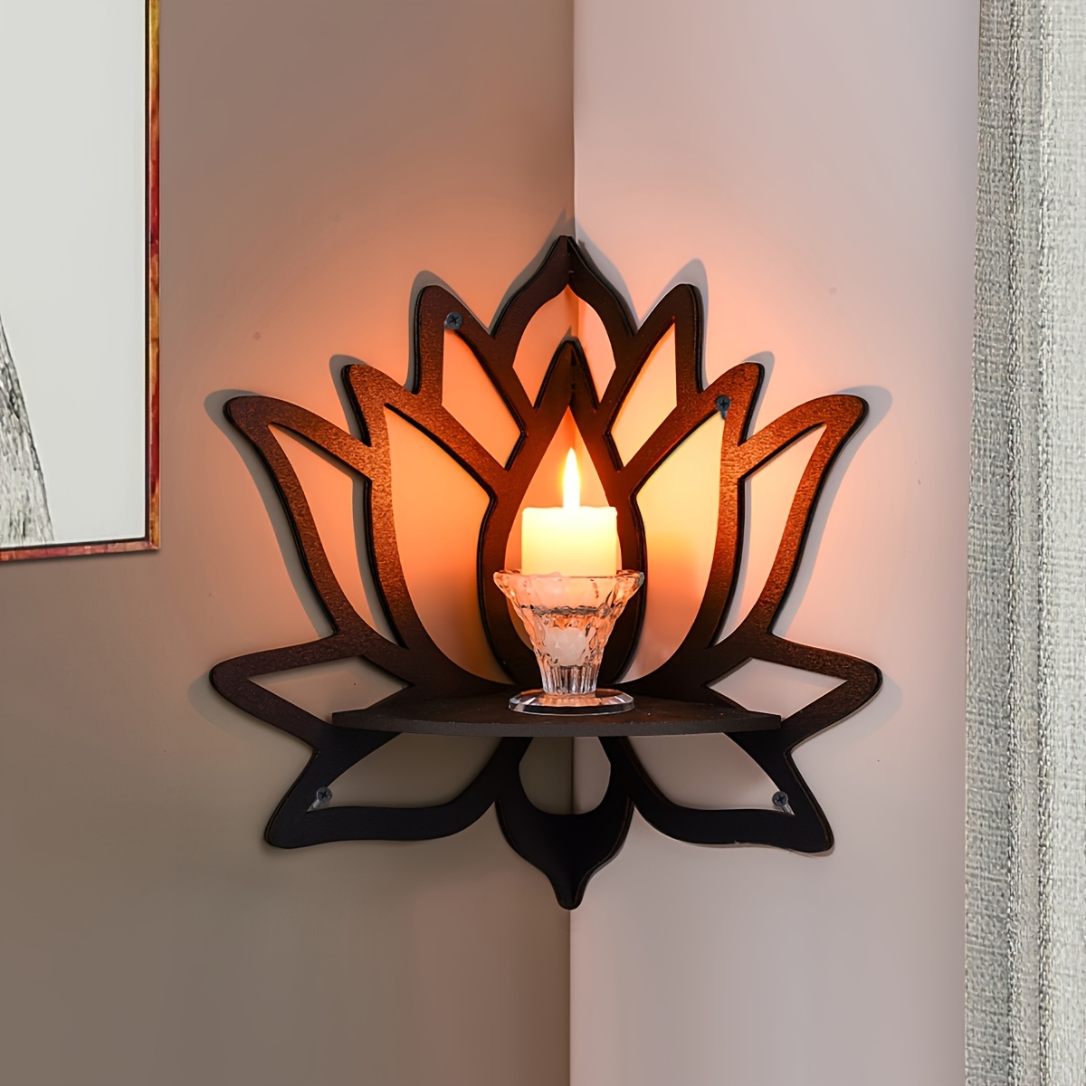 Lotus Köşe Yüzer Raf, Oyuk Çiç - Flower Wall Panel incelemesi ve fiyatı