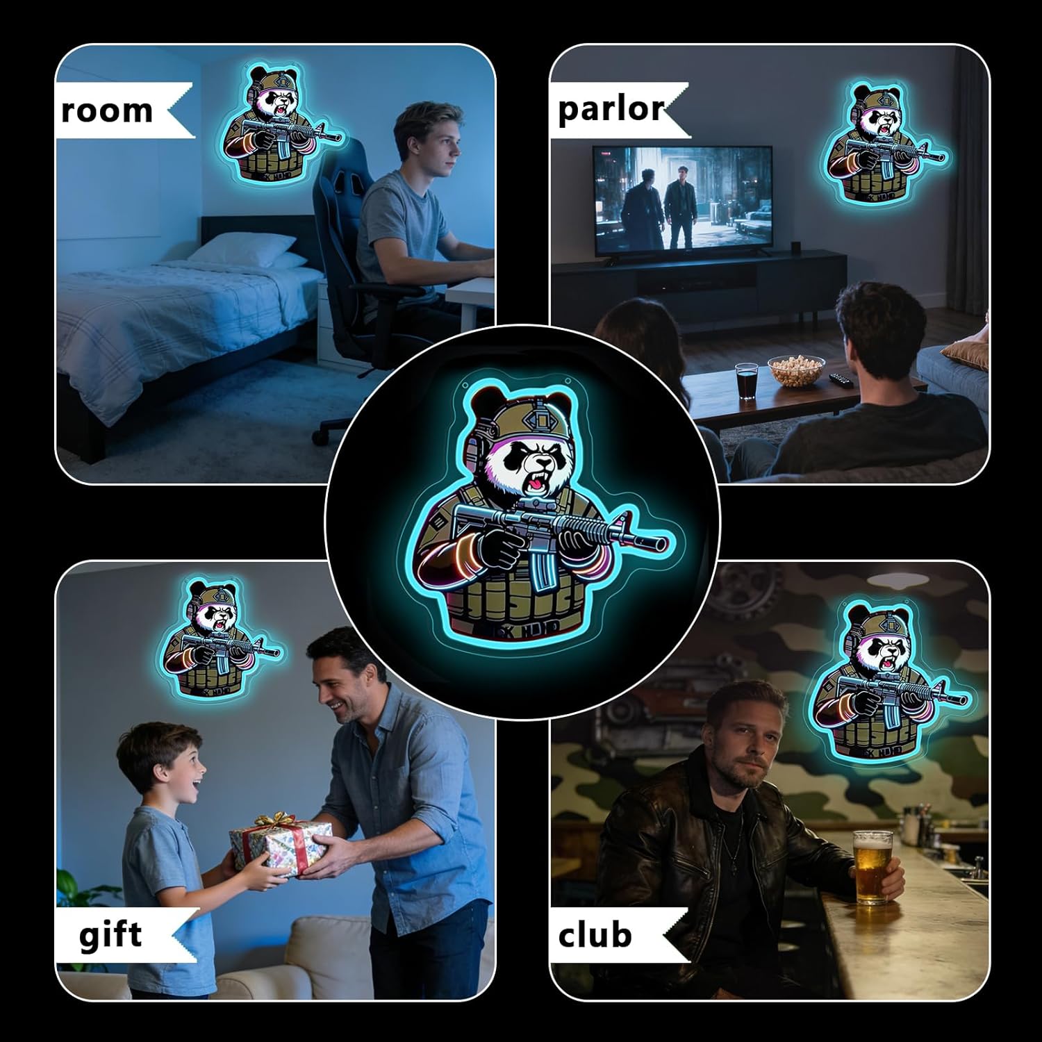 Taktik Panda Neon Burcu USB Po - Neon Sign Party incelemesi ve fiyatı
